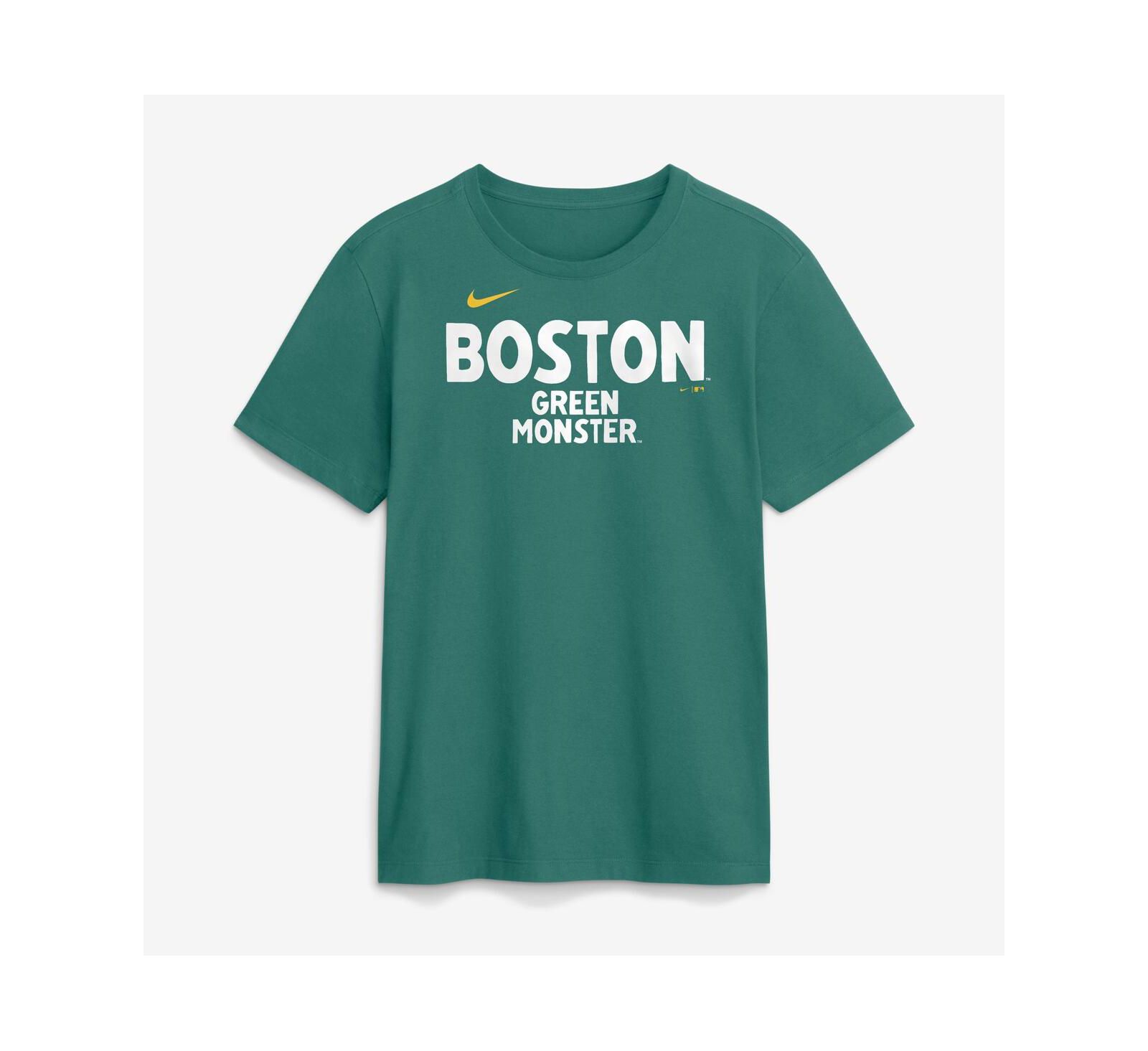 Nike Мужская футболка Boston Red Sox City Connect Wordmark зеленая