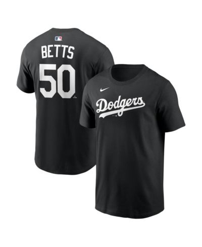 Nike Men's Mookie Betts Black Los Angeles Dodgers Name & Number T-Shirt
