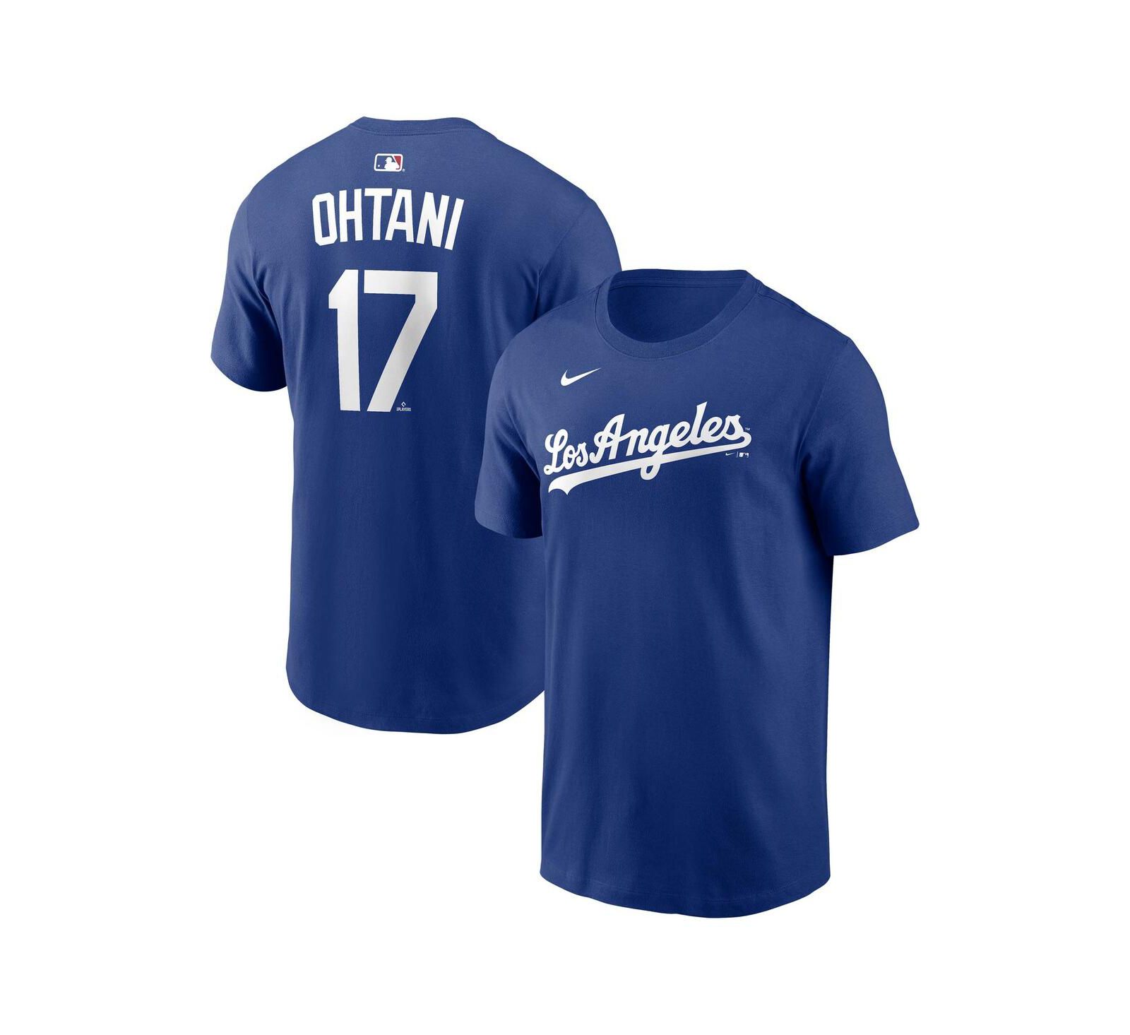 Nike Men's Shohei Ohtani Royal Los Angeles Dodgers Alternate Wordmark T-Shirt