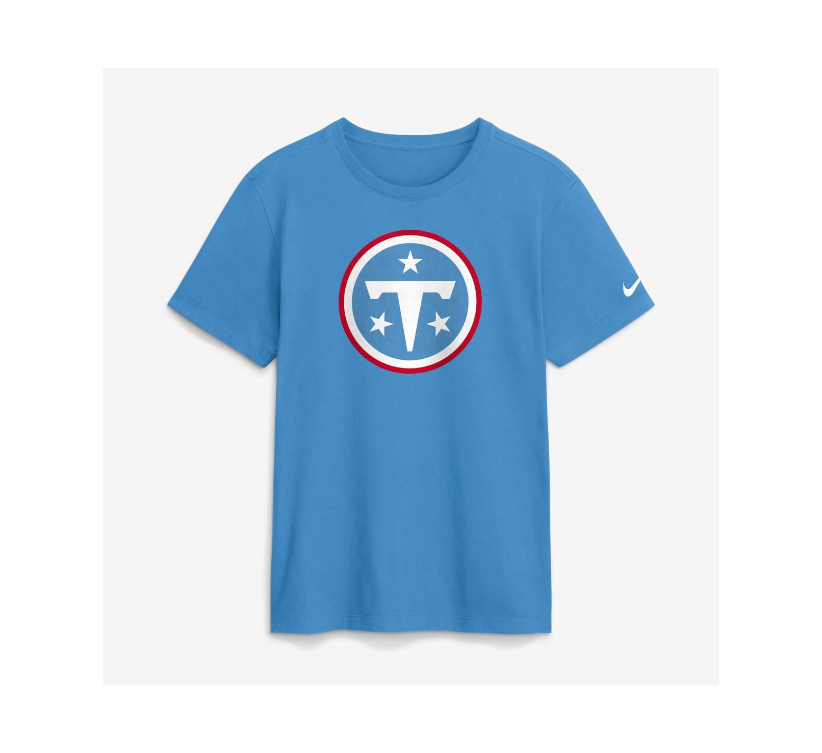 Мужская футболка Nike Essential Logo, светло-голубая, Tennessee Titans