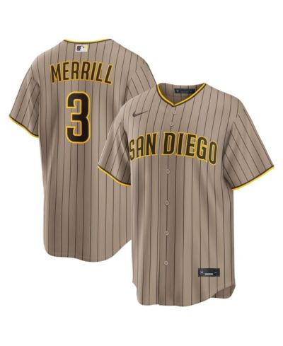 Мужская джерси Nike Jackson Merrill Sand San Diego Padres Alternate Replica