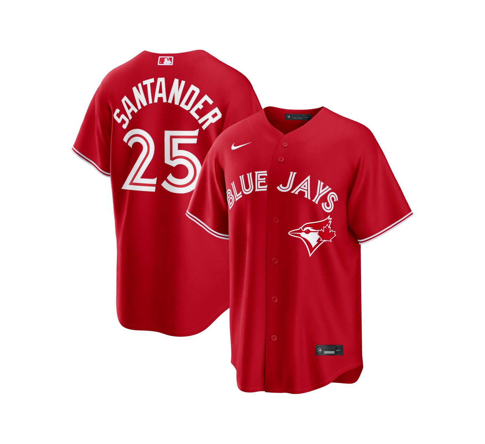 Мужская джерси Nike Anthony Santander Red Toronto Blue Jays Canada Day Replica