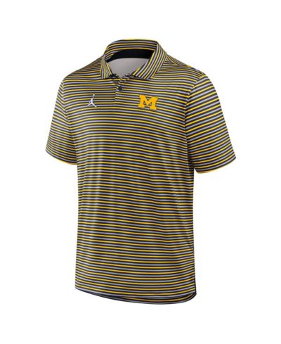 Мужское поло Jordan Maize Michigan Wolverines 2025 Coaches Premium Dri-FIT