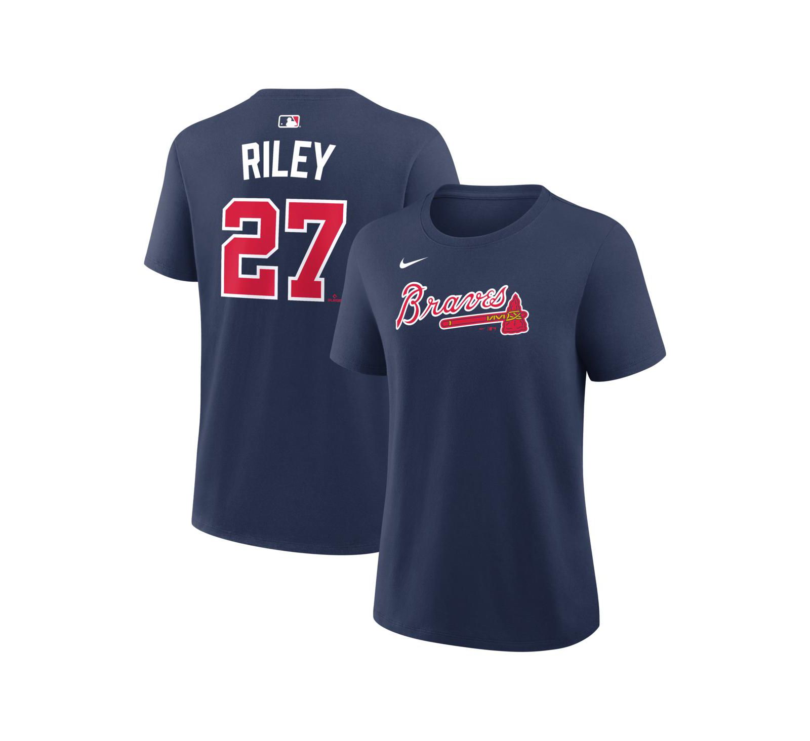 Nike Women's Austin Riley Navy Atlanta Braves Name & Number T-Shirt