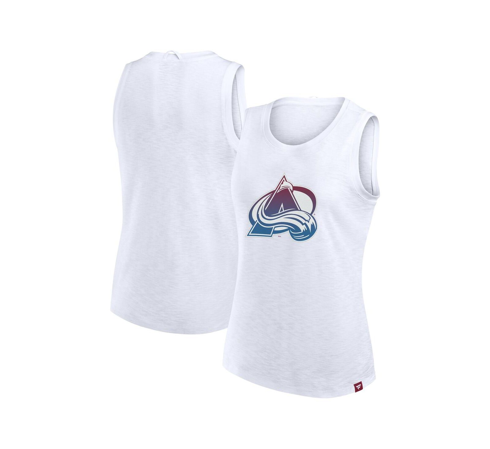 Женский майка Fanatics White Colorado Avalanche Slub Tank Top