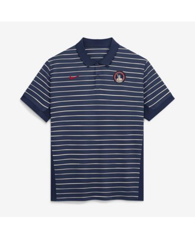 Nike Men's Navy/Cream Cleveland Guardians Authentic Collection City Connect Striped Victory Dri-FIT Polo Shirt