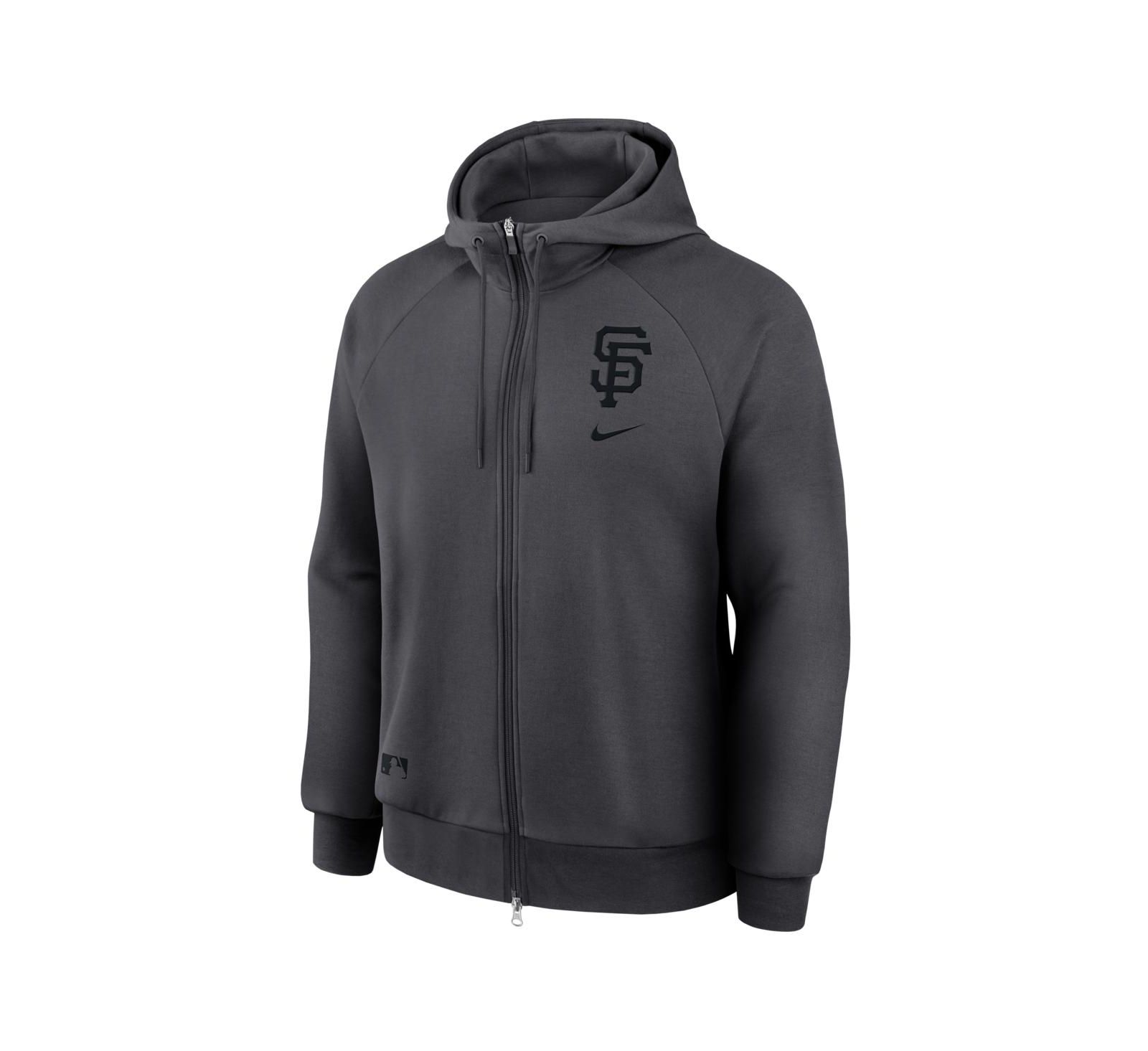 Мужское темно-серое худи Nike San Francisco Giants Authentic Collection Player Raglan Dri-FIT Full-Zip