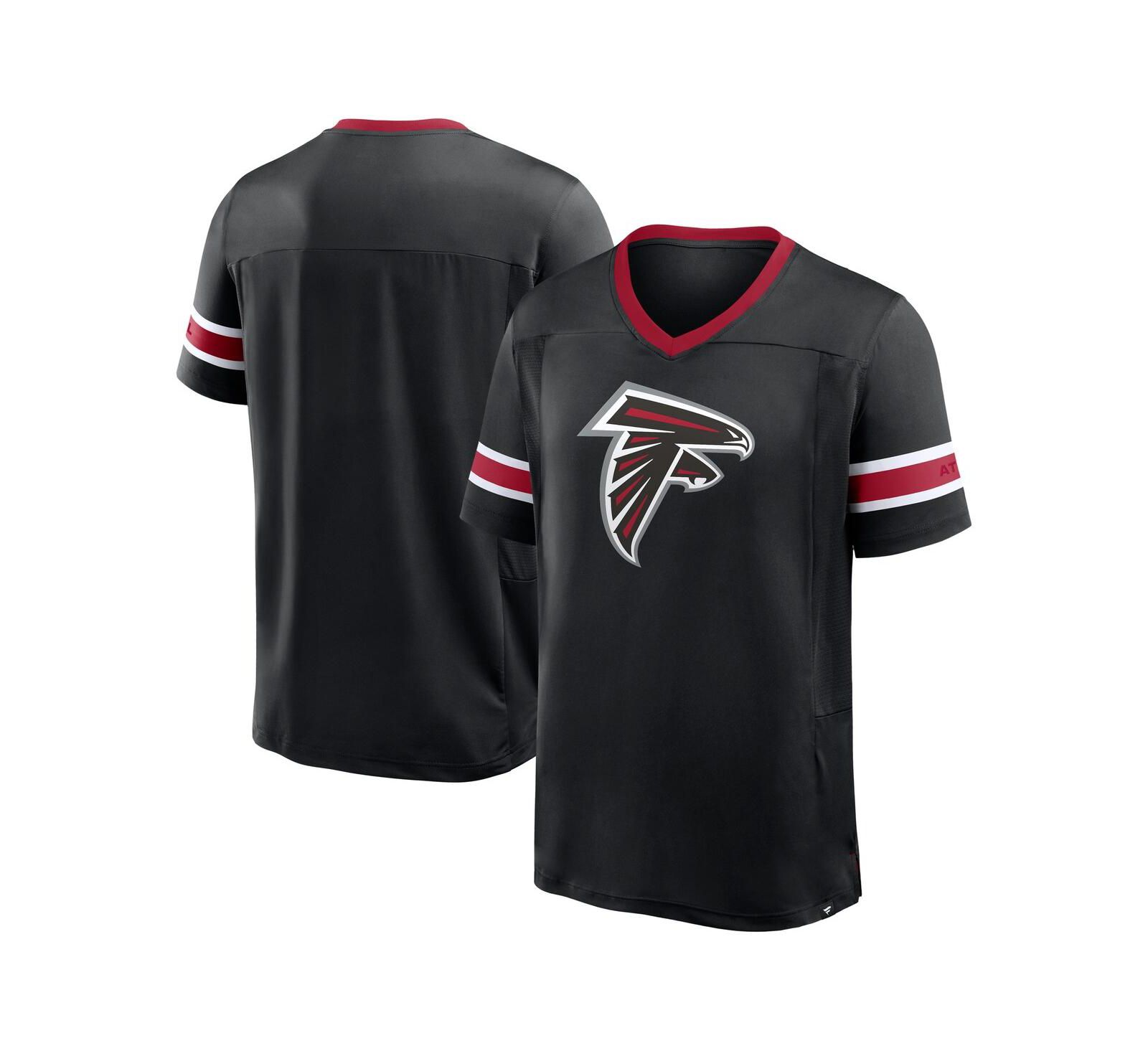 Fanatics Men's Black Atlanta Falcons Hometown Premium Hashmark V-Neck T-Shirt