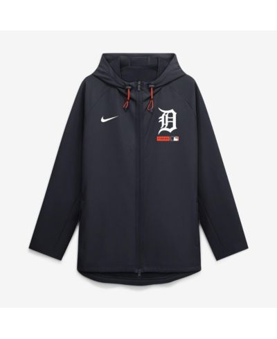 Nike Men's Navy Detroit Tigers Authentic Collection Raglan Therma-FIT Full-Zip Hooded Jacket