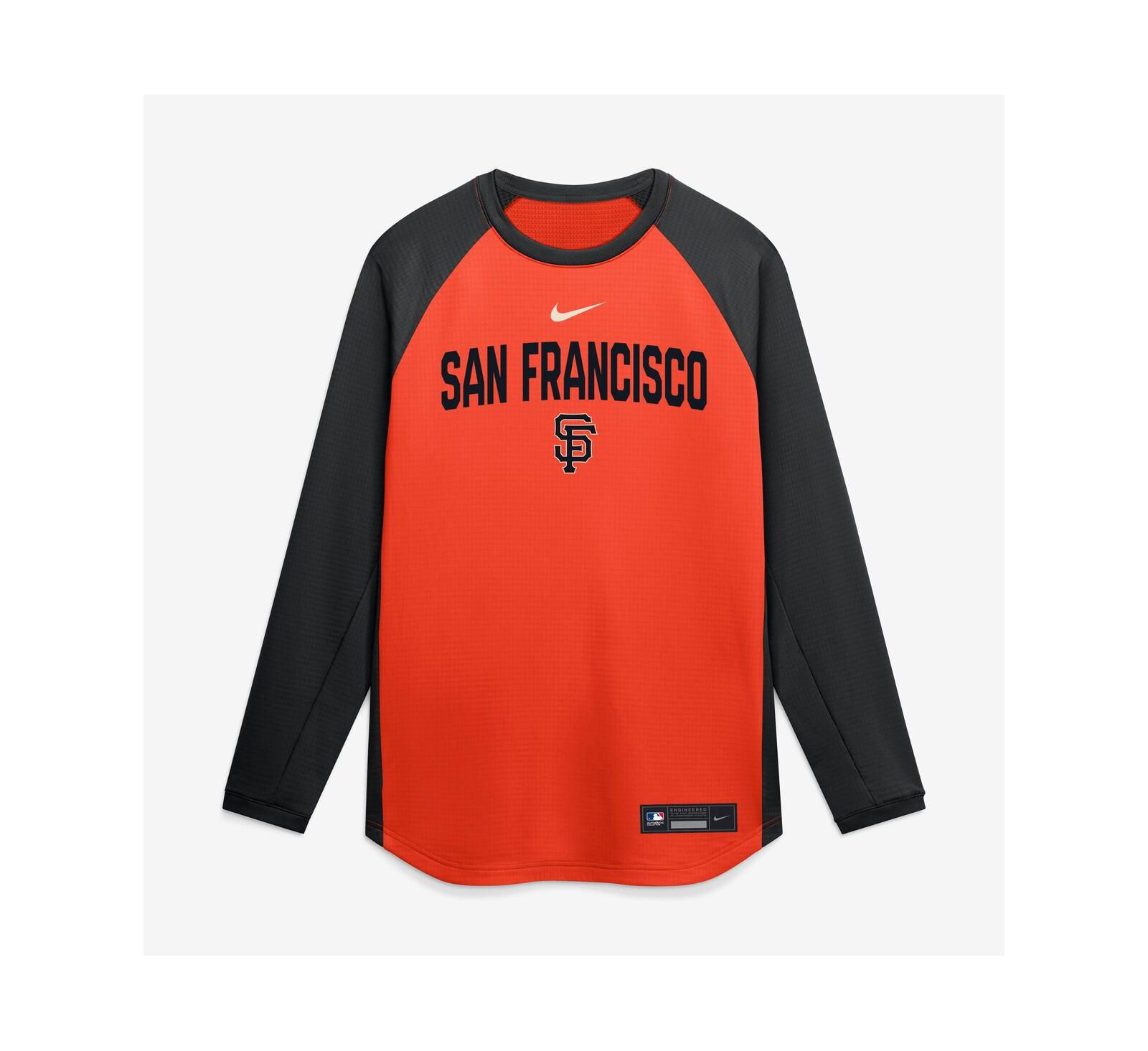 Мужская толстовка Nike San Francisco Giants Authentic Collection Raglan Dri-FIT, оранжевая