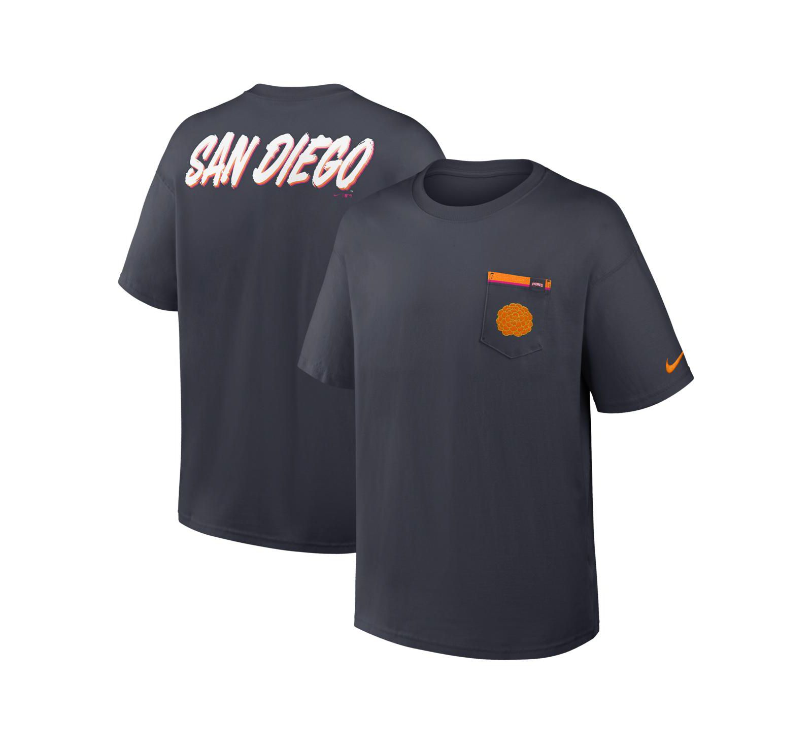 Nike Men's Obsidian San Diego Padres City Connect Max90 Pocket T-Shirt