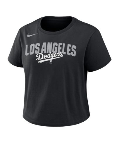 Nike Женская укороченная футболка Black Los Angeles Dodgers Mod Cropped T-Shirt