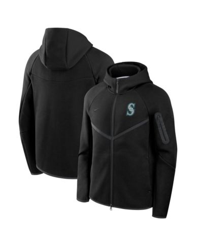Nike Мужской черный худи Tech Fleece Raglan Full-Zip Windrunner Seattle Mariners