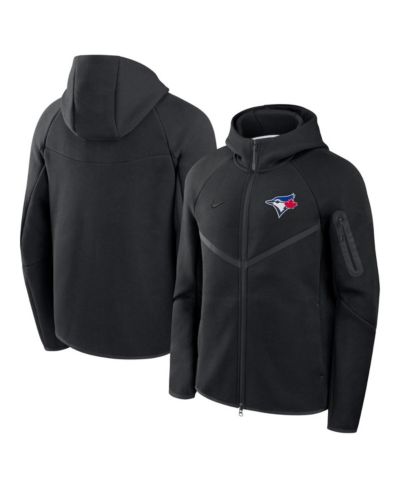 Nike Men's Black Toronto Blue Jays Tech Fleece Raglan Full-Zip Windrunner Hoodie