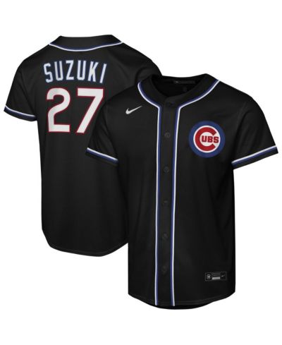 Nike игровая джерси Seiya Suzuki Chicago Cubs Fashion Replica для мальчиков и девочек, черная