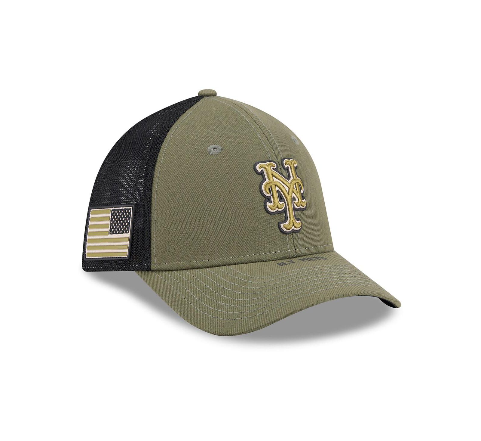 New Era Men's Olive New York Mets 2026 Armed Forces Day 39THIRTY M-Crown Flex Hat