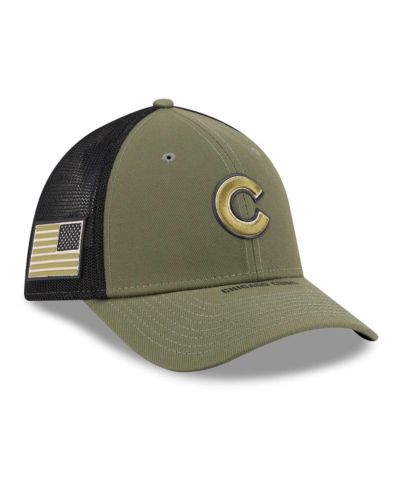 Кепка New Era Men's Chicago Cubs 39THIRTY M-Crown Flex, оливковая