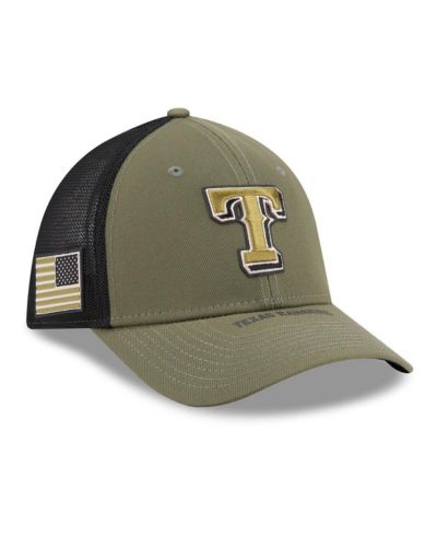 Мужская кепка New Era Texas Rangers 2026 Armed Forces Day 39THIRTY M-Crown Flex Hat оливкового цвета