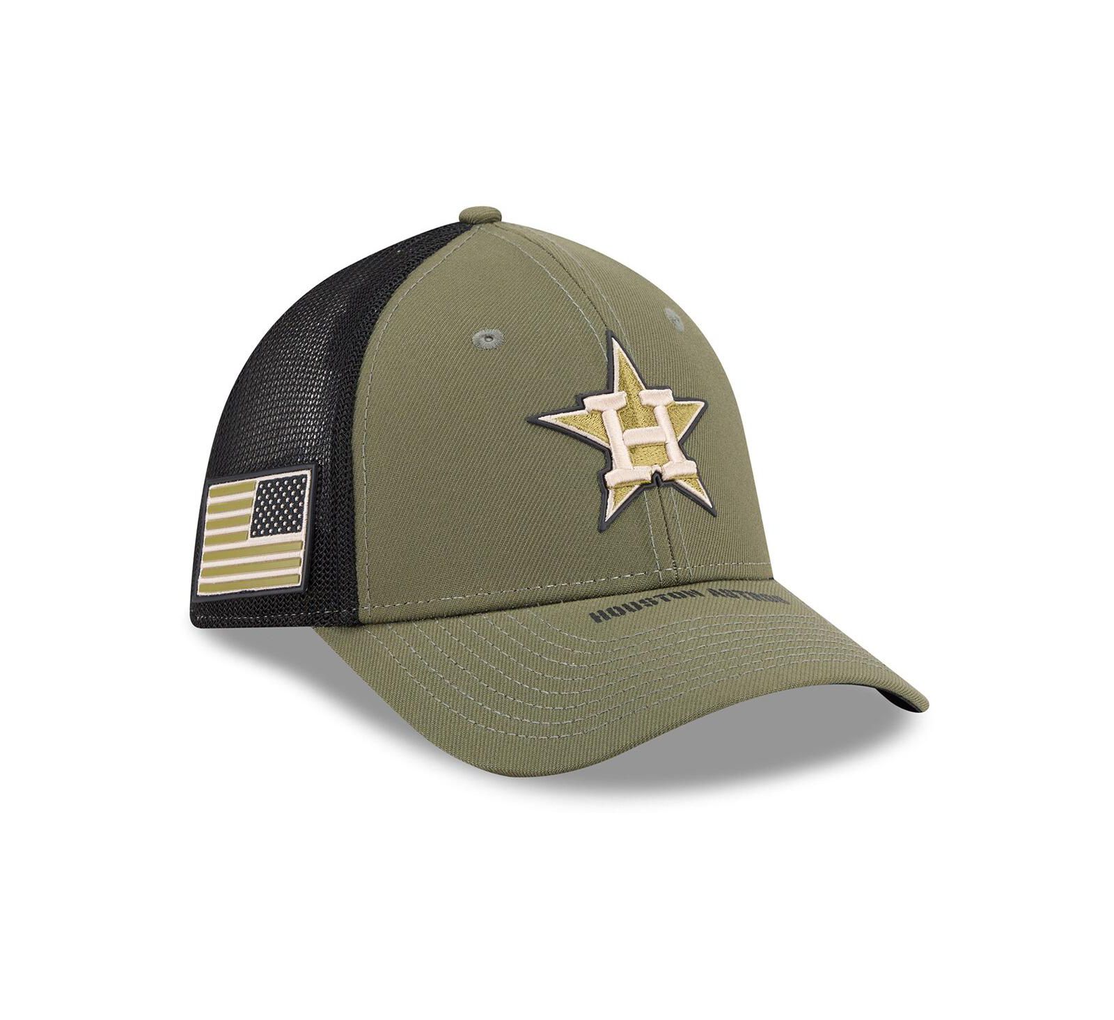New Era Мужская оливковая кепка Houston Astros 2026 Armed Forces Day 39THIRTY M-Crown Flex Hat