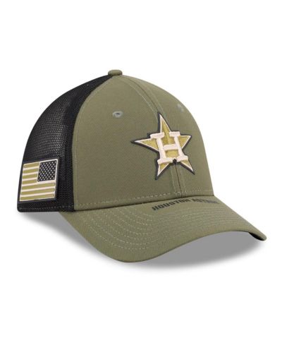 New Era Мужская оливковая кепка Houston Astros 2026 Armed Forces Day 39THIRTY M-Crown Flex Hat