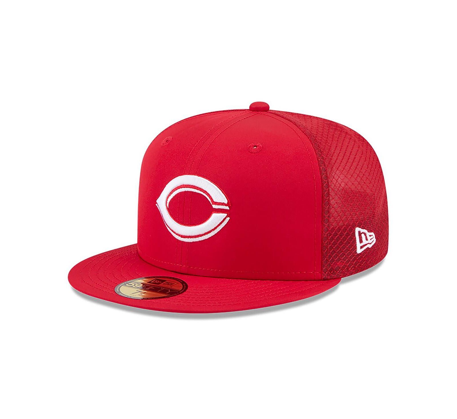 New Era Мужская красная кепка для тренировок Cincinnati Reds 59FIFTY Fitted