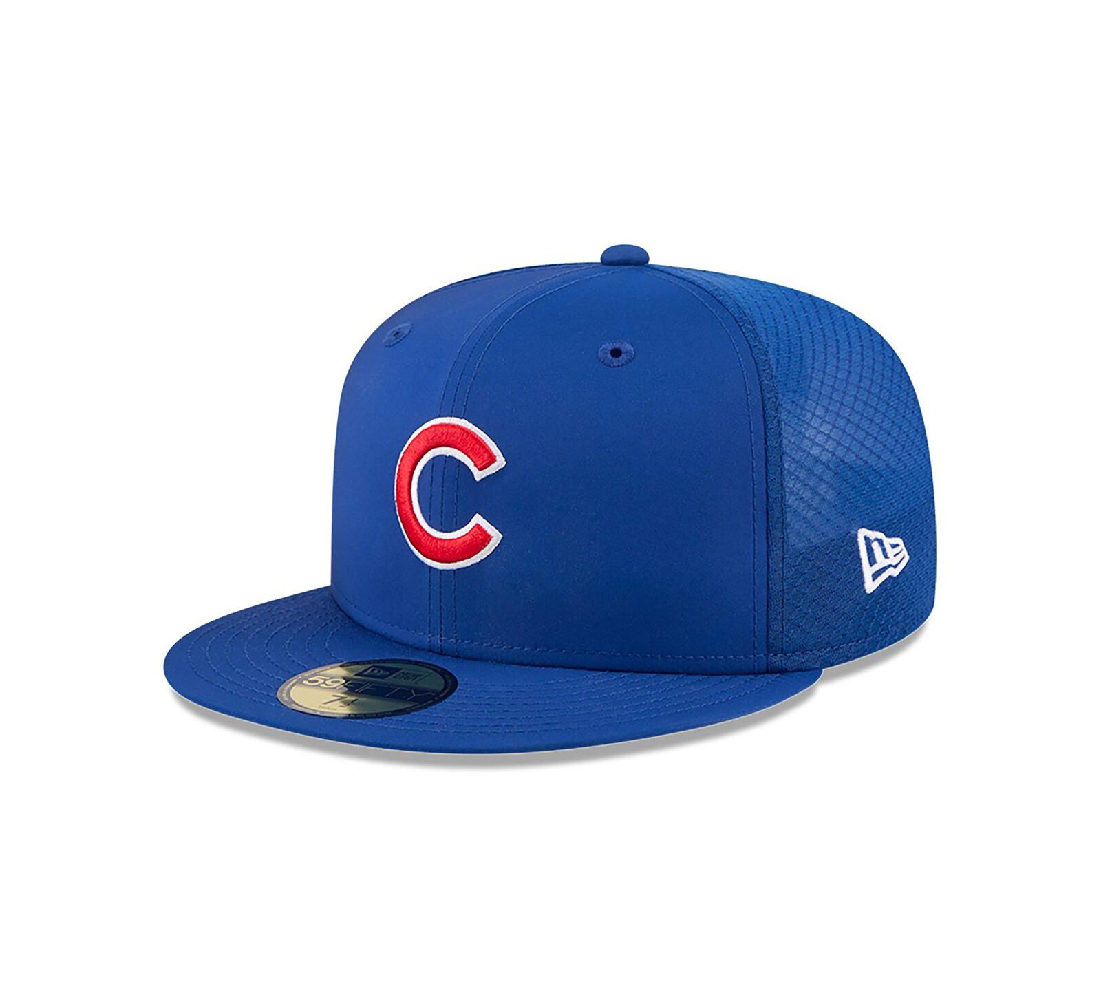 Мужская кепка New Era Chicago Cubs 2026 Batting Practice 59FIFTY, королевский синий