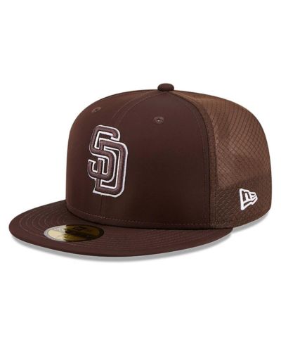 Мужская кепка New Era San Diego Padres 59FIFTY Fitted, коричневая