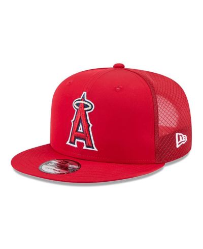 New Era Men's Red Los Angeles Angels 2026 Batting Practice 9FIFTY Snapback Hat