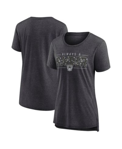Nike Женская футболка Las Vegas Raiders Vintage Graphic Tri-Blend Scoop Neck, угольный цвет