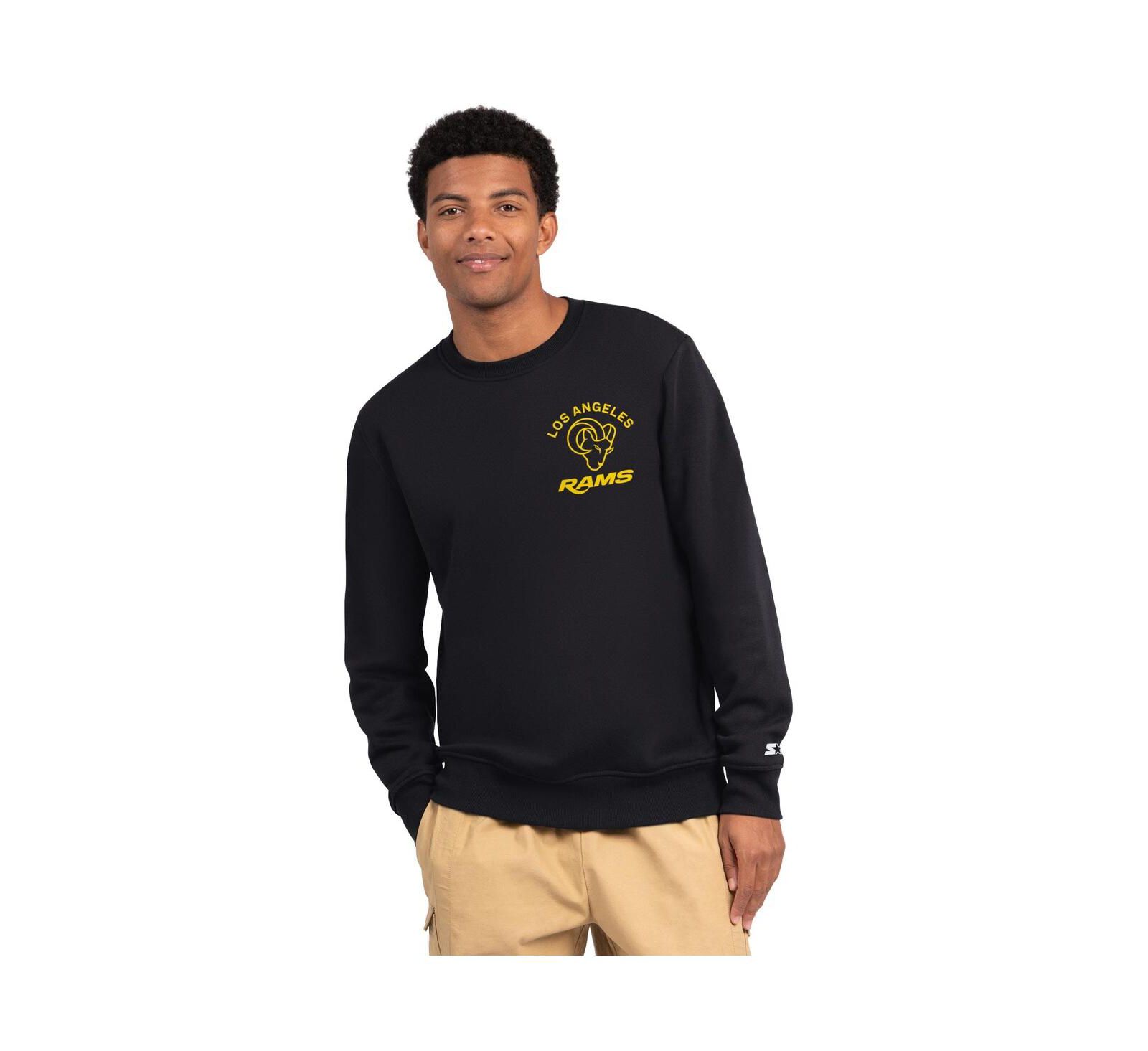 Мужское худи Starter Black Los Angeles Rams Port Co Sweatshirt