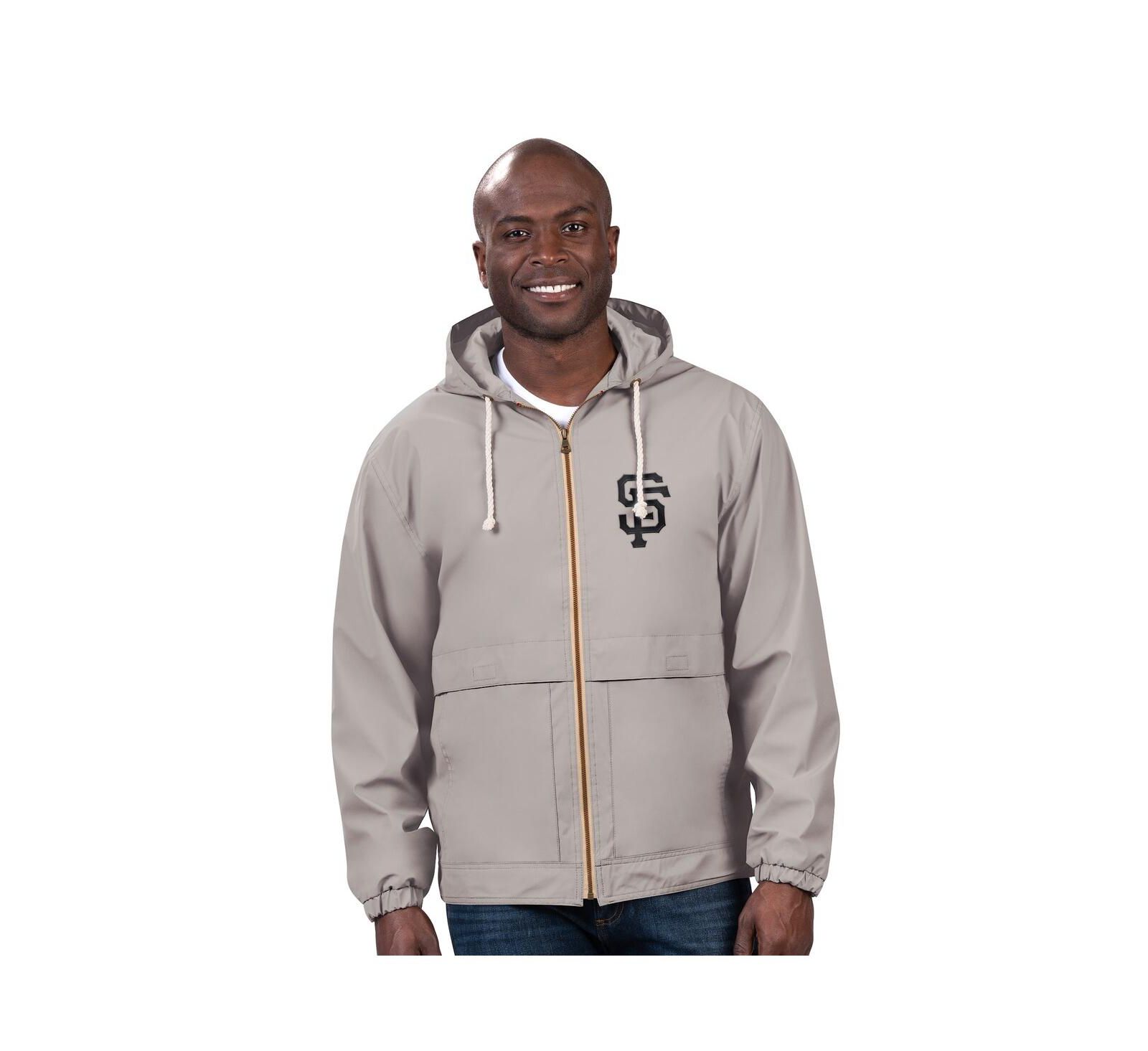G-III Sports by Carl Banks Men's Gray San Francisco Giants Full-Zip Rain Jacket