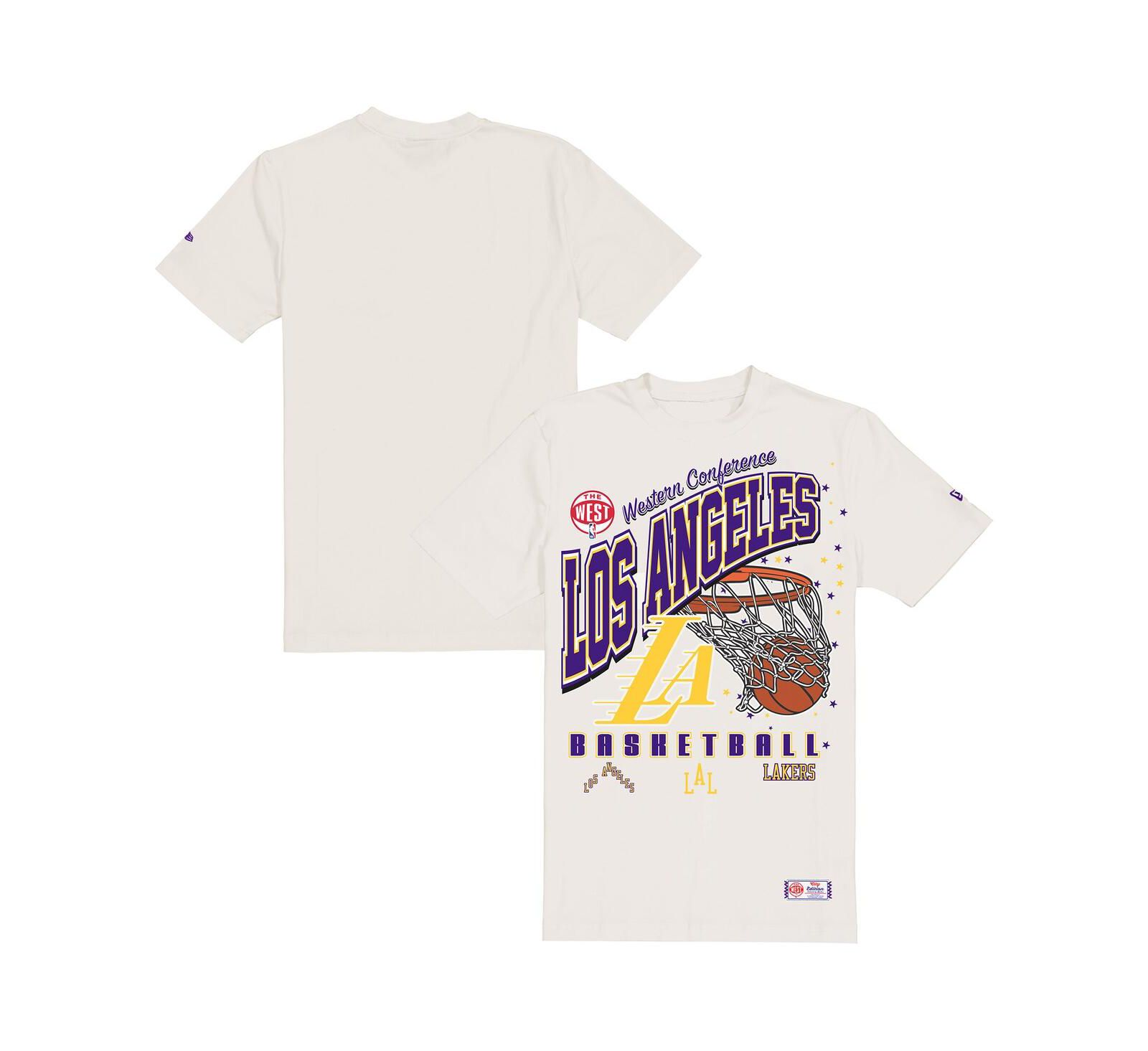 New Era Мужская футболка оверсайз Los Angeles Lakers City Edition Remix Vintage, цвет Cream