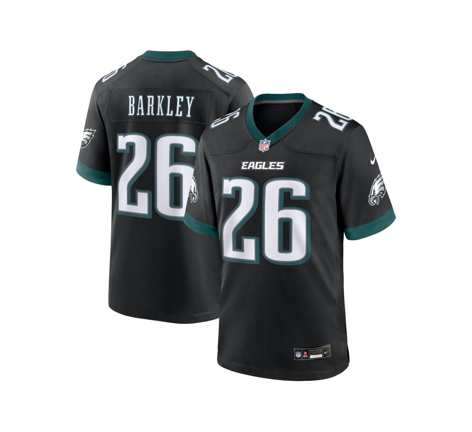 Nike Men's Saquon Barkley Black Philadelphia Eagles Alternate Game Jersey