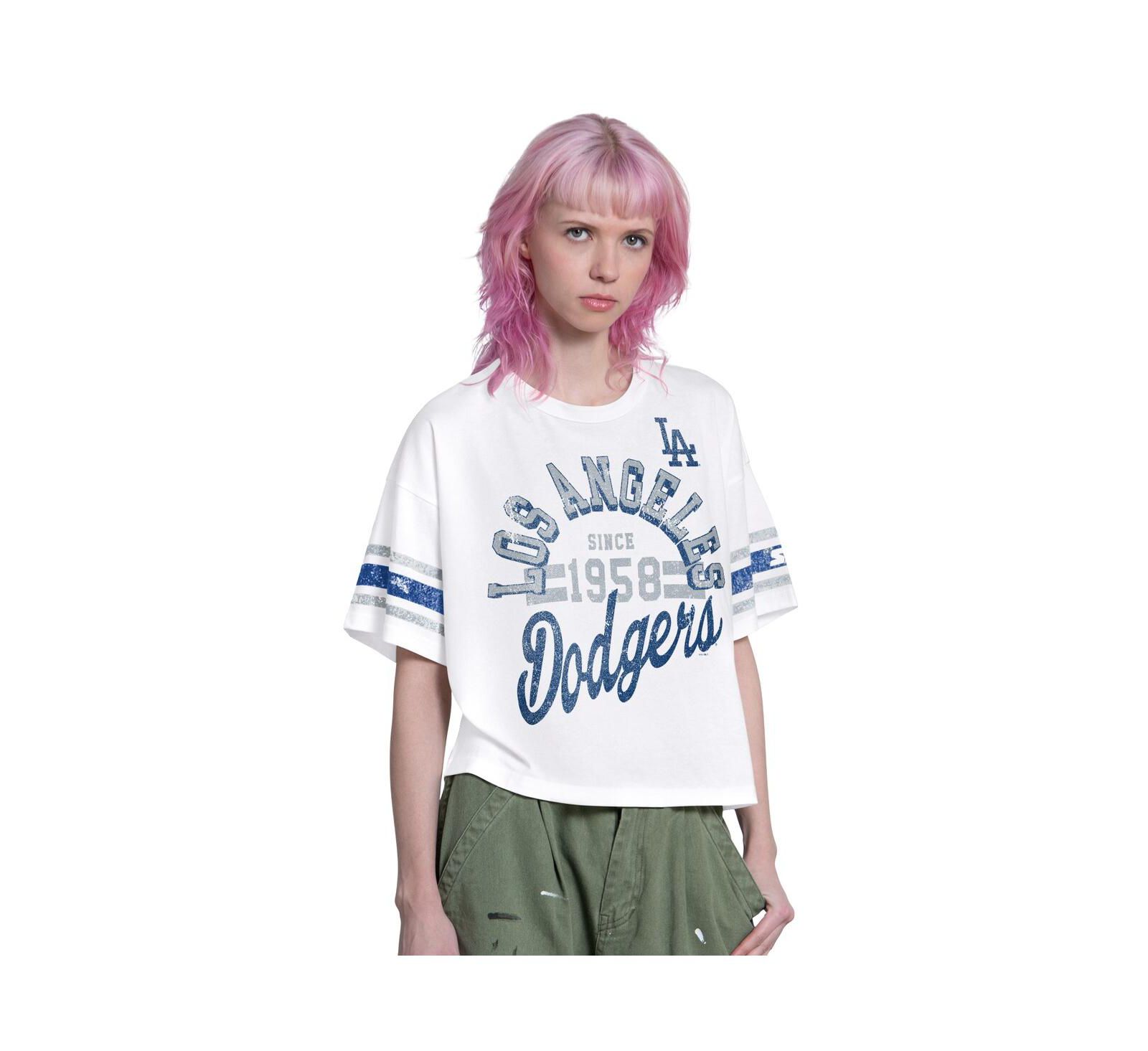 Женская футболка Starter Los Angeles Dodgers Cropped, белая