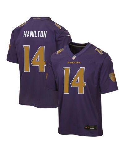 Детская игровая джерси Nike Kyle Hamilton Purple Baltimore Ravens Alternate 2