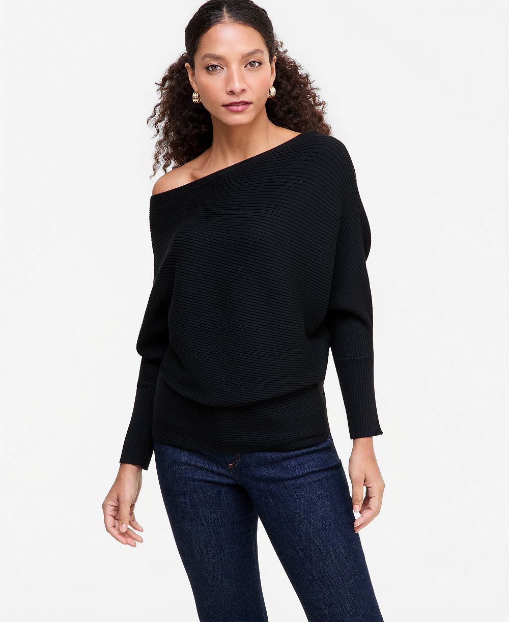 I.N.C. International Concepts Women's Off-the-Shoulder Ribbed-Knit Sweater, Macy's Exclusive