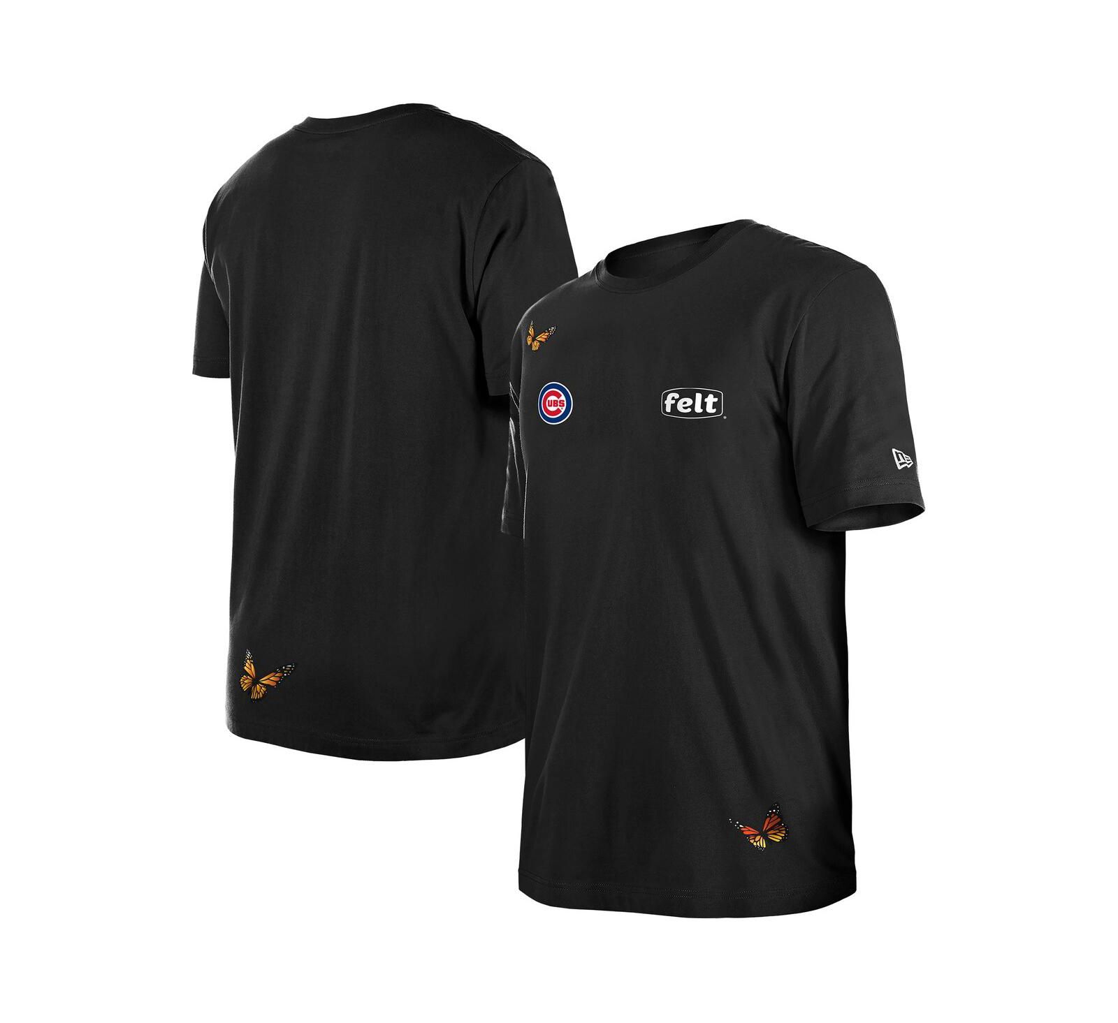 Футболка New Era x Felt Men's Black Chicago Cubs