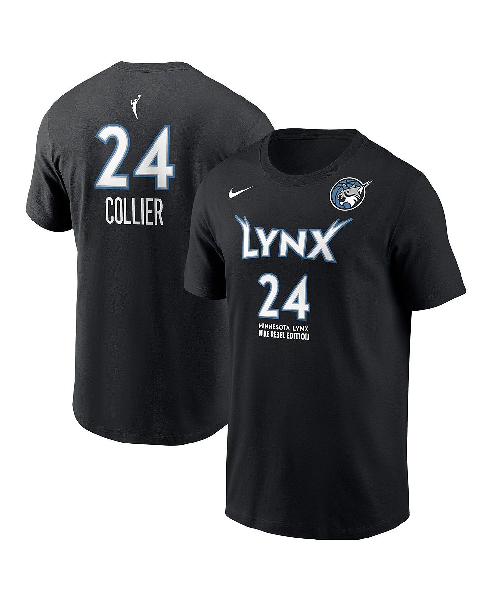 Мужская футболка Nike Napheesa Collier Black Minnesota Lynx Name & Number Rebel Edition
