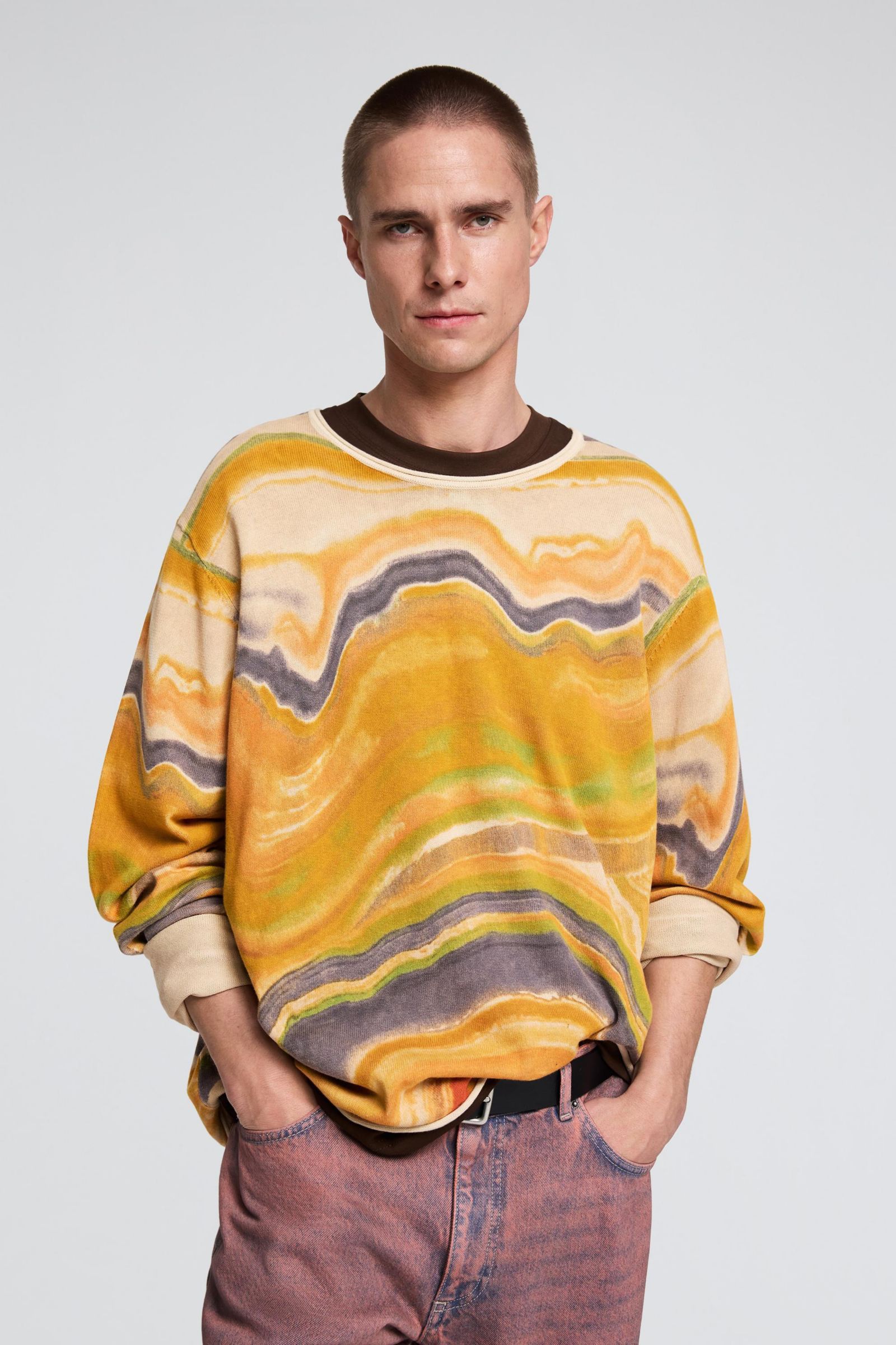 Мужской джемпер Desigual с абстрактным принтом