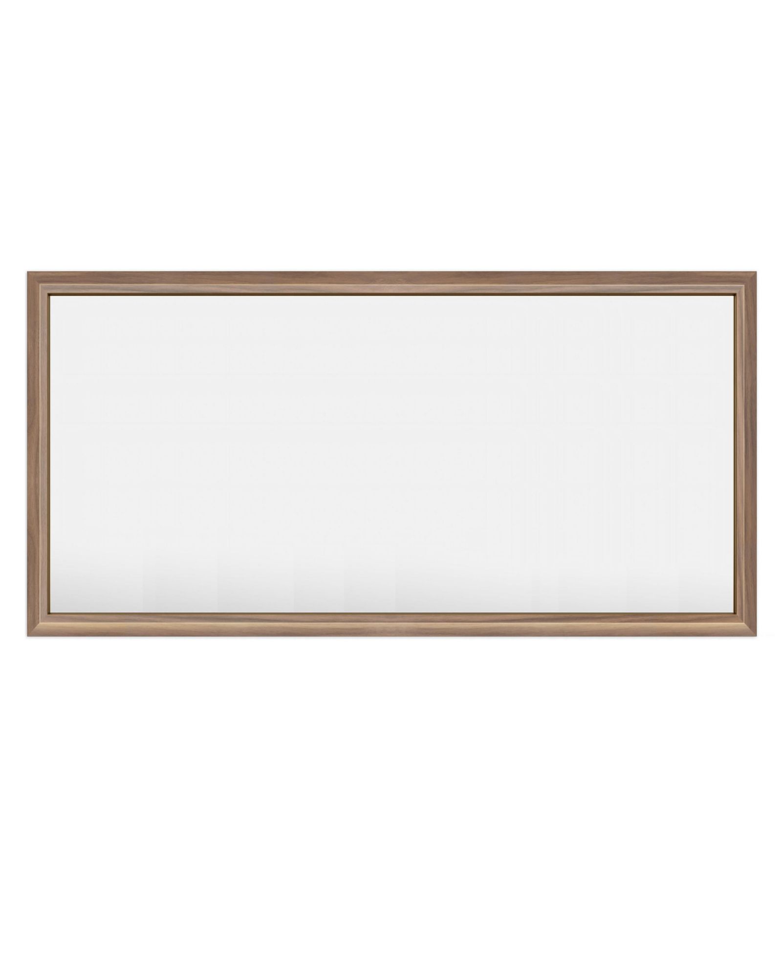Apmir 60" x 30" Inch Thick Metal Framed Wall Mirrors for Bedroom, Rectangle Wall-Mounted Mirrors in Dark Brown Wood