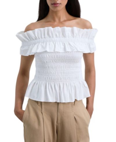 Женская футболка Scalpers Offshoulderpoplin