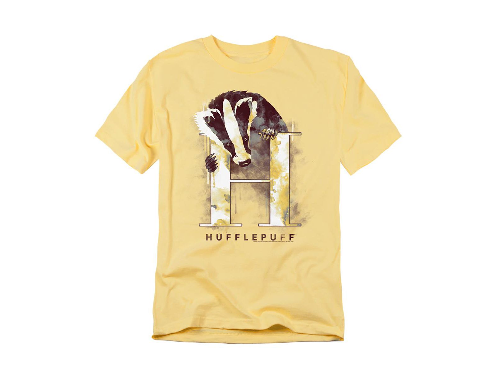 Harry Potter Men's Hufflepuff футболка с акварельным гербом