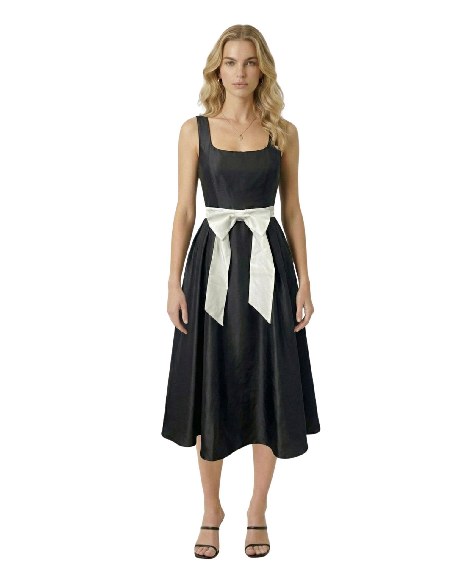 Женское миди-платье Modenaire Sleeveless Contrast-Bow