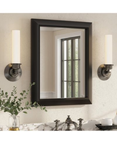 Apmir 16" x 20" Inch Thick Metal Framed Wall Mirrors for Bedroom, Rectangle Wall-Mounted Mirrors
