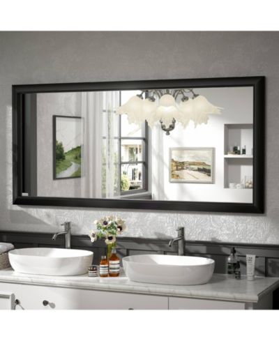 Apmir 60" x 28" Inch Thick Metal Framed Wall Mirrors for Bedroom, Rectangle Wall-Mounted Mirror