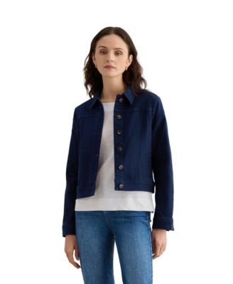 Hobbs London Женская джинсовая куртка укороченная