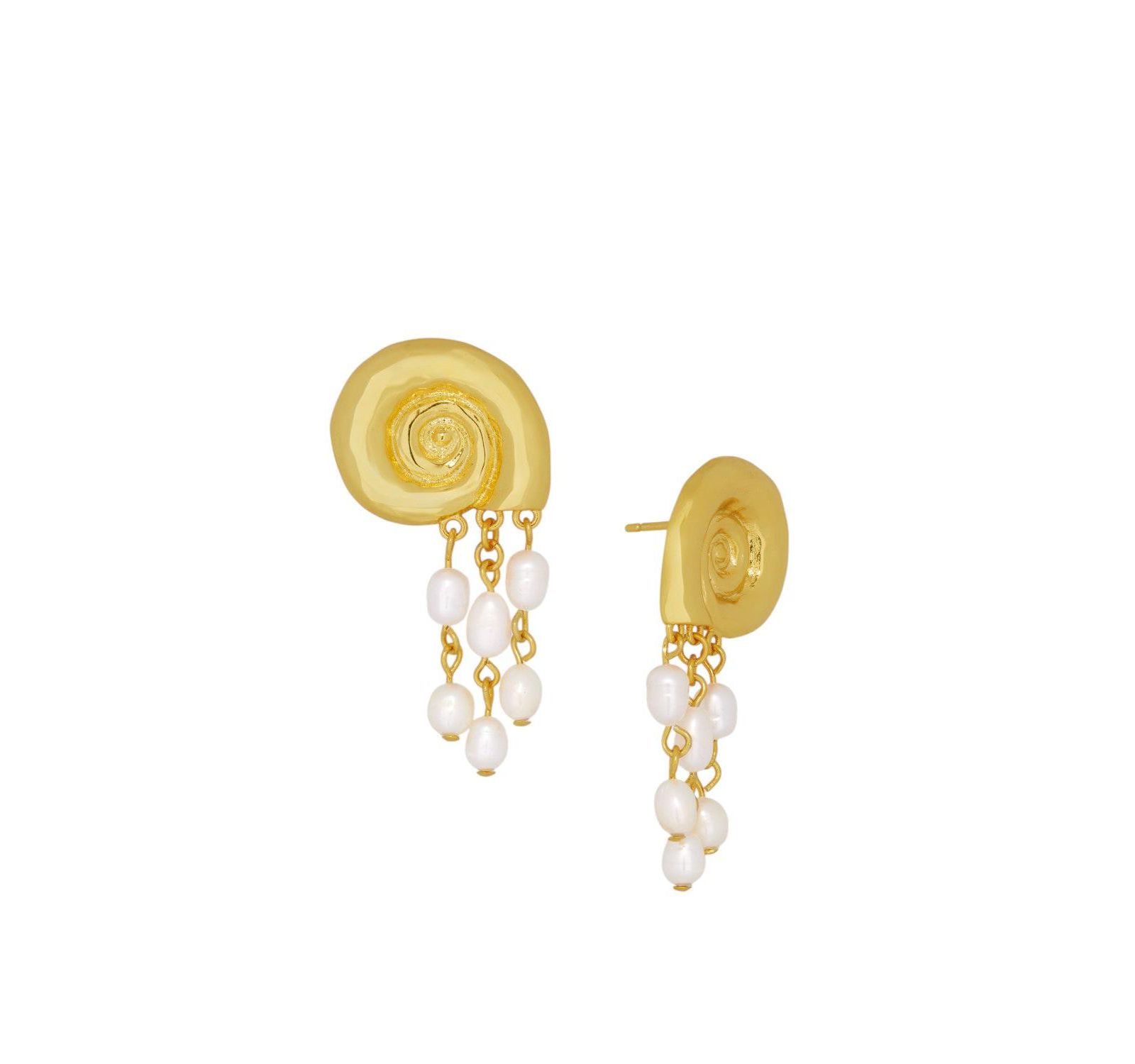 Серьги-гвоздики Ottoman Hands Waterproof Shell Pearl Beaded Stud