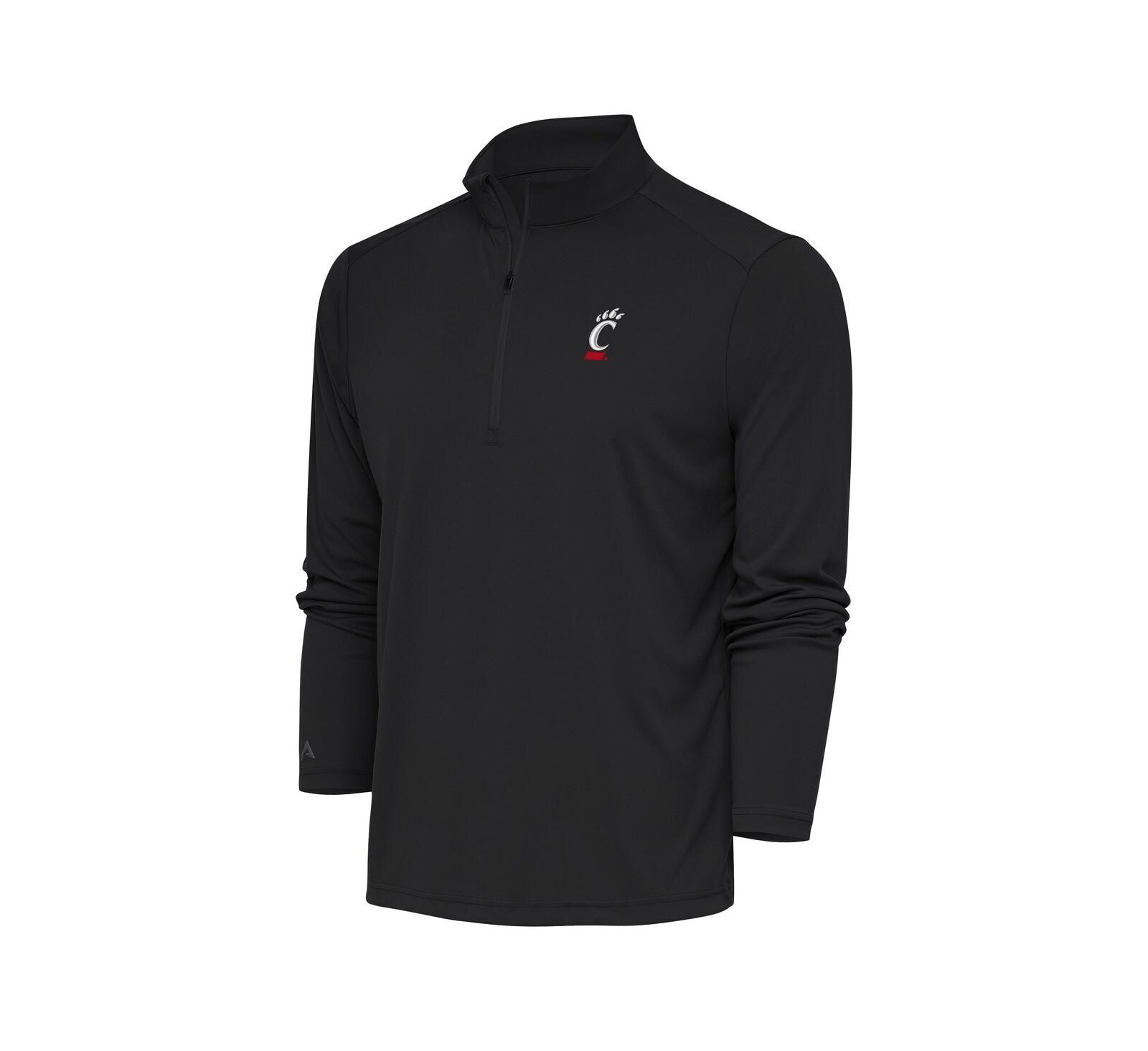 Мужской джемпер Antigua Graphite Cincinnati Bearcats Tribute Quarter-Zip Pullover