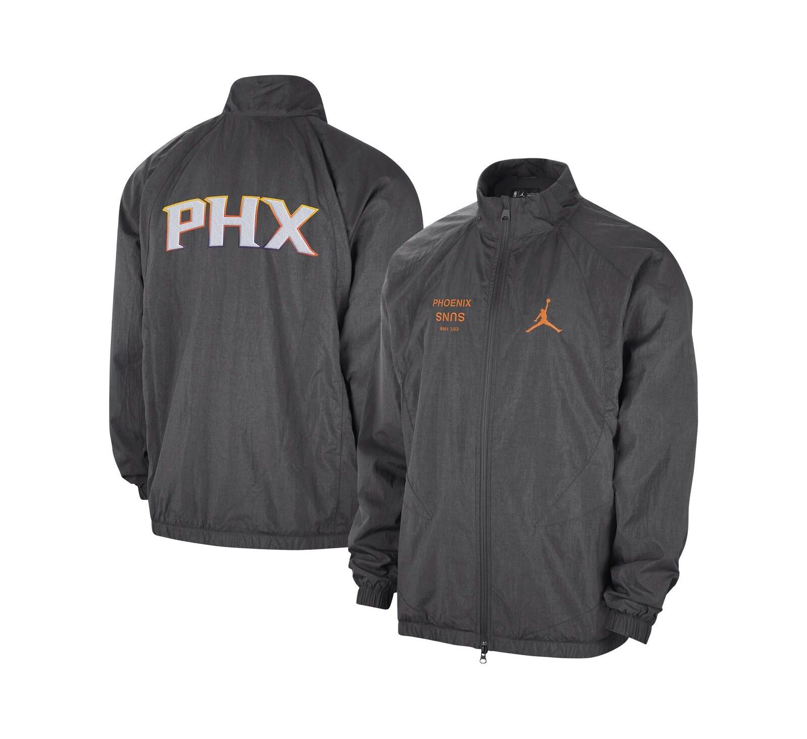 Jordan Men's Gray Phoenix Suns Courtside Statement Edition Jumpman Jam Full-Zip Jacket