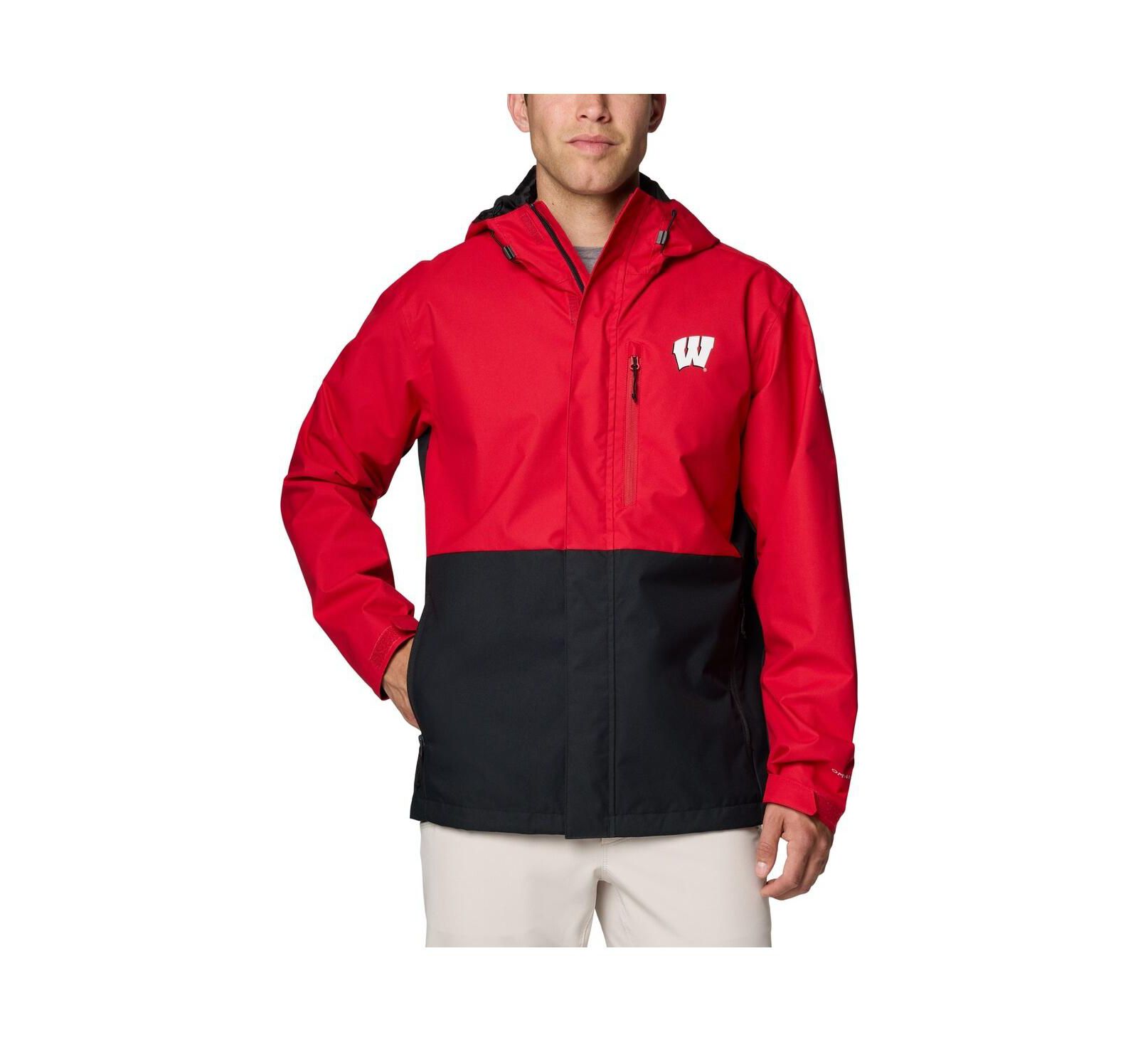 Мужская куртка Columbia Wisconsin Badgers Omni-Tech™ Full-Zip, красная